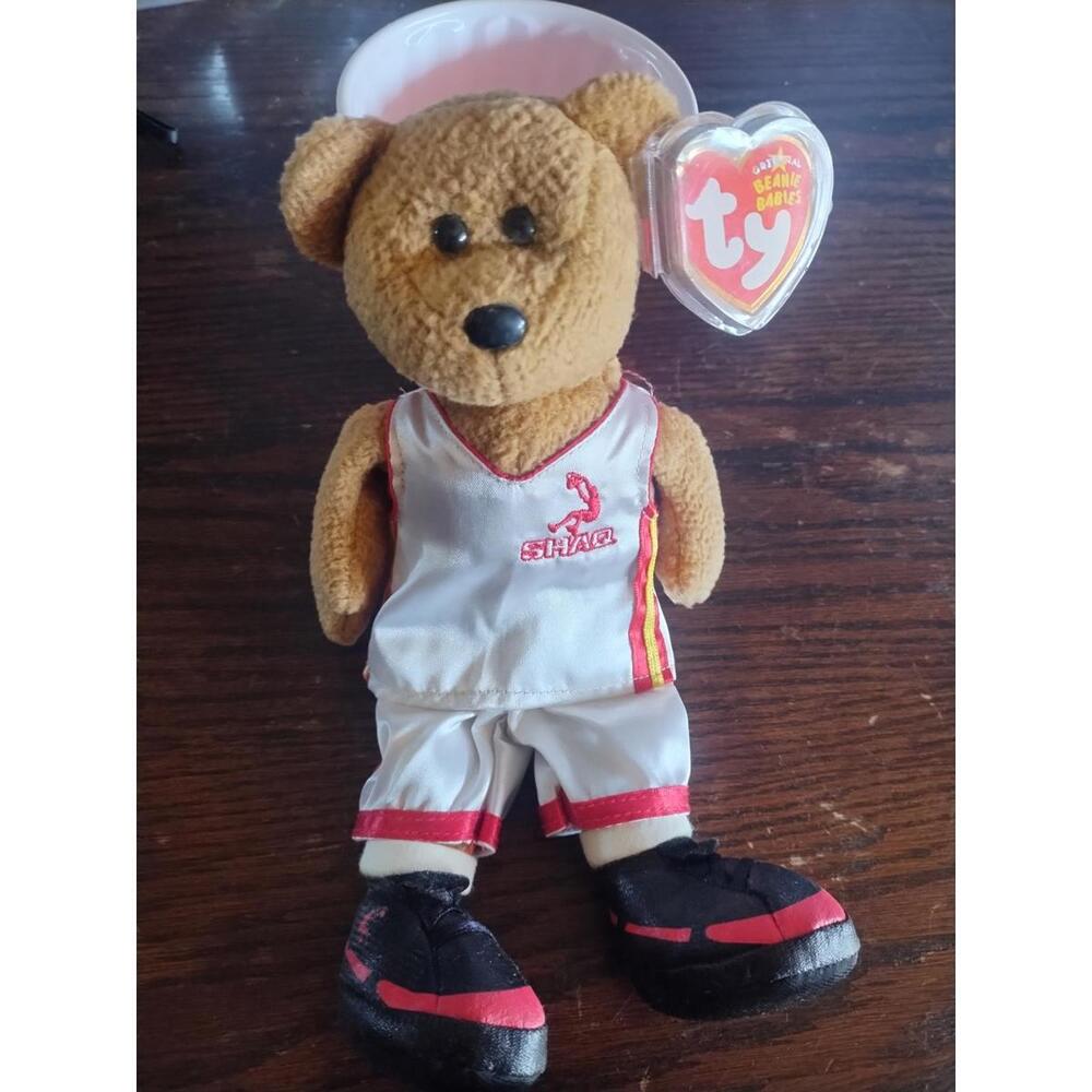 TY BEANIE BABY 2006 " SHAQBEAR " SHAQUILLE O'NEAL BEAR Stuffed Animal Plush Toy
